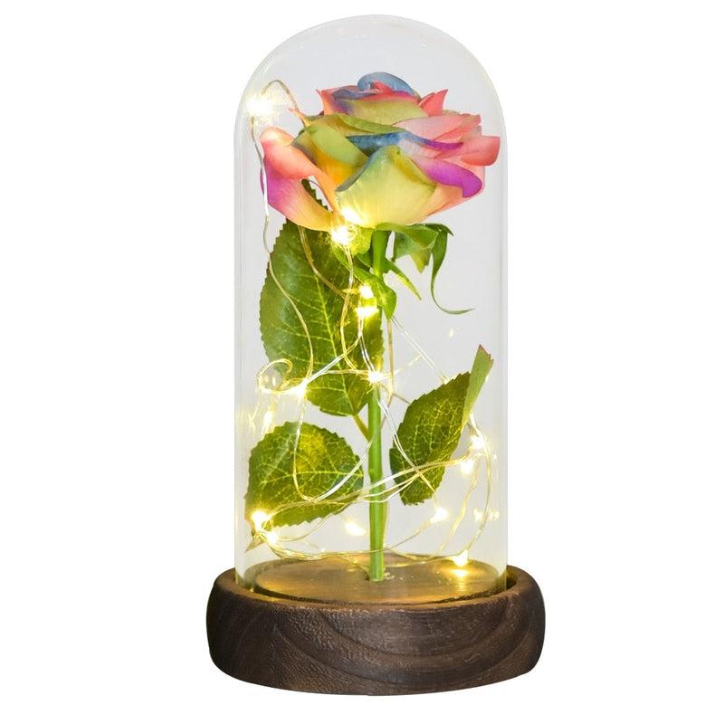 Beauty and The Beast Inspired Preserved Roses In Glass | LED Light | Mothers Day Gift