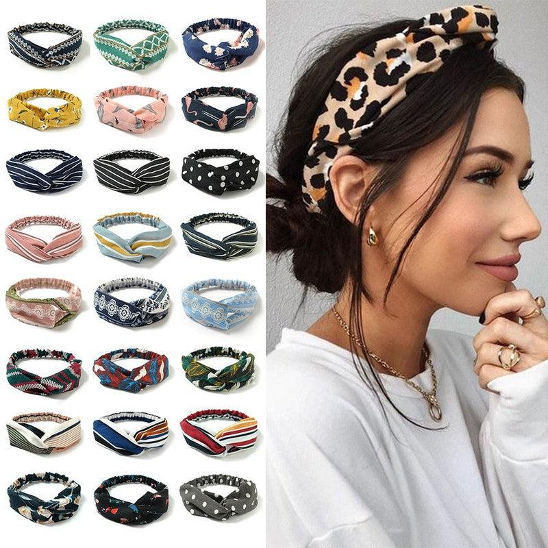 Fashion Print Knot Headbands | Stylish Hair Accessories for Women | Adaptations for All Seasons