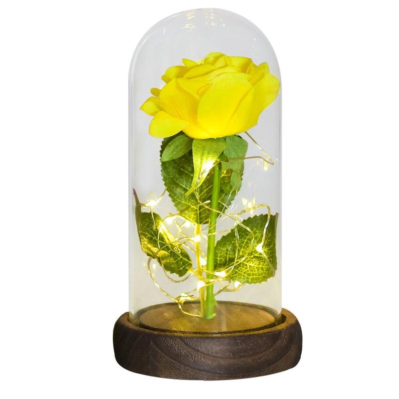 Beauty and The Beast Inspired Preserved Roses In Glass | LED Light | Mothers Day Gift