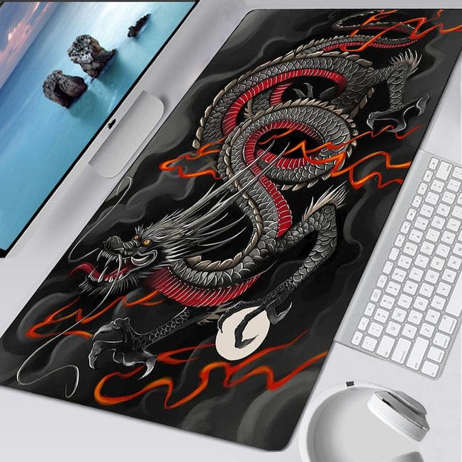 Dragon-Inspired Mouse Pads | Water-Resistant & Antibacterial, Available in Various Sizes, Elevate Productivity and Hygiene