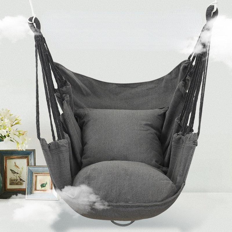 Canvas Hammock Chair | Ideal for College Dorms | Includes Pillow