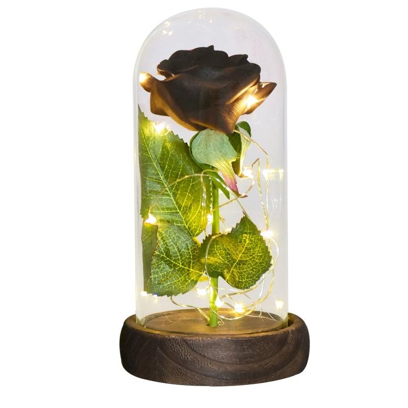 Beauty and The Beast Inspired Preserved Roses In Glass | LED Light | Mothers Day Gift