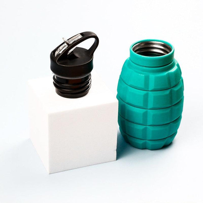 Collapsible Grenade Hydration Bottle | BPA-Free Silicone Bike & Hike Water Container