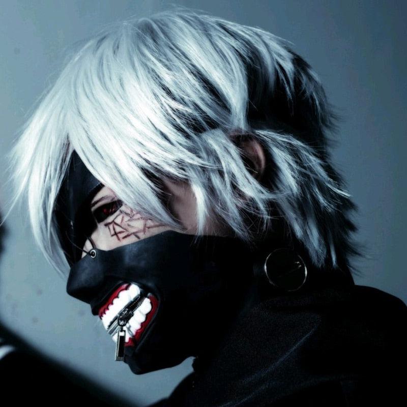 Tokyo Ghoul Kaneki Ken Cosplay Masks: Perfect for Halloween Parties and Cosplay, Fan Art Gift | Crafted from Rubber / PU, Designed for Regular Fit