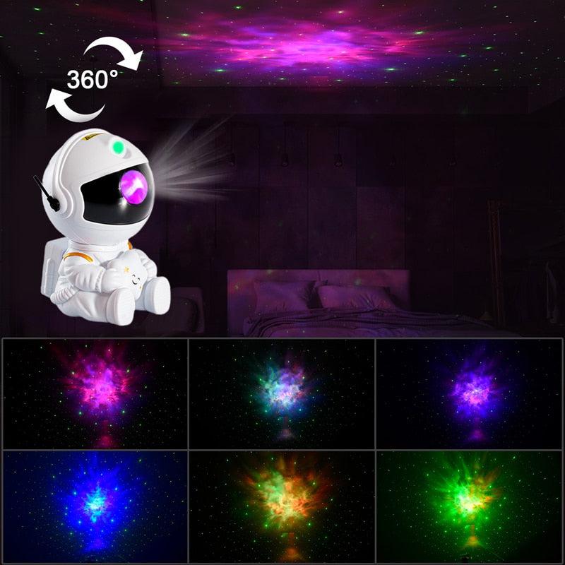 Astronaut Projector Starry Sky Galaxy Stars Projector Night Light LED Lamp | Bedroom Room Decor