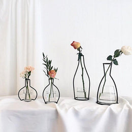 Vintage Metal Plant Stands | Iron Wire Vases | Scandinavian Home Decor with Nordic Flair