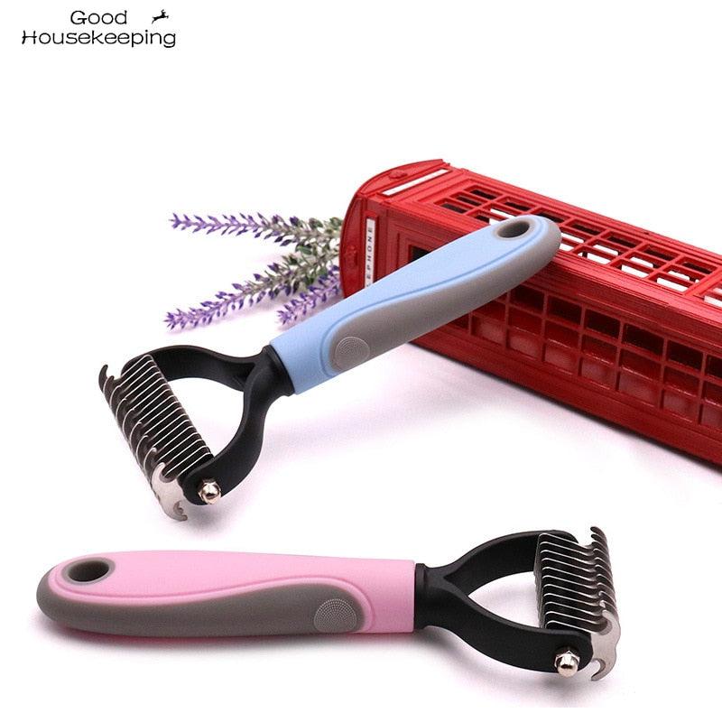 Pets Fur Knot Cutter | Double-Sided Pet Grooming Shedding Tool for Dogs and Cats | Efficient Hair Removal Comb Brush