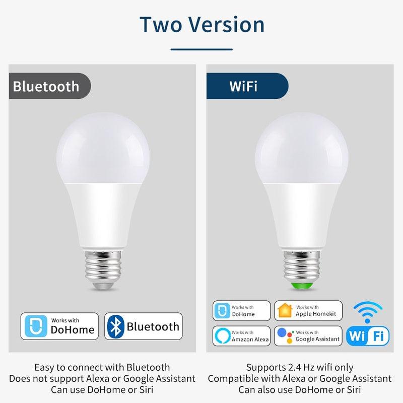 Bluetooth E27 Smart Light Bulb | Dimmable RGB Cold Warm Light, 12W LED Lamp