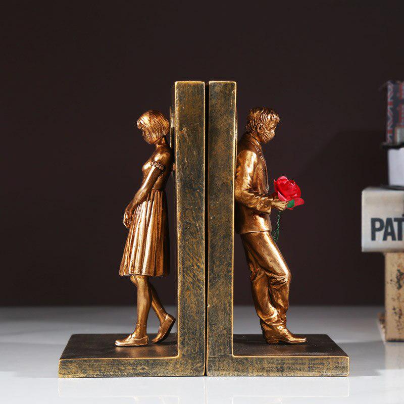 Banksy Inspired Figures Sculpture Bookends | Unique & Creative Home Decoration Accessories for Stylish Bookshelves