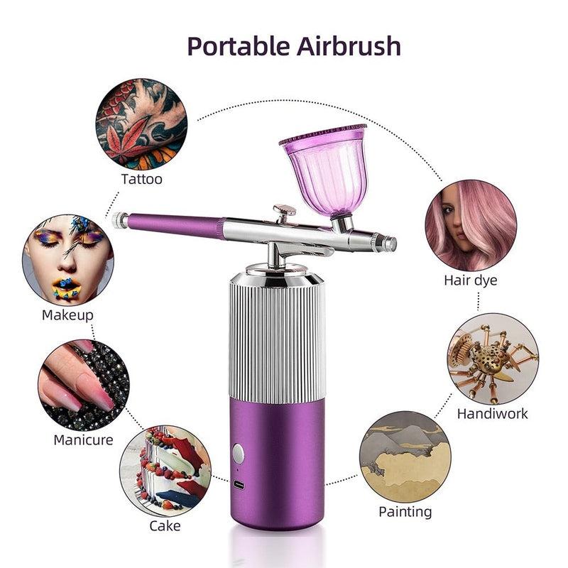 ForeverLily Airbrush Makeup Tools | One-Button Operation, Easy Cleaning, Silent Mist, Wireless Charging | Versatile Beauty & Tattoo Airbrush Kit