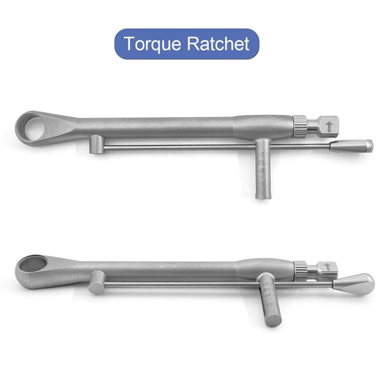 WellCK Dental Implant Screw Driver Torque Wrench Ratchet 10 - 70NCM with 16 pcs Universal Restoration Tools Kit