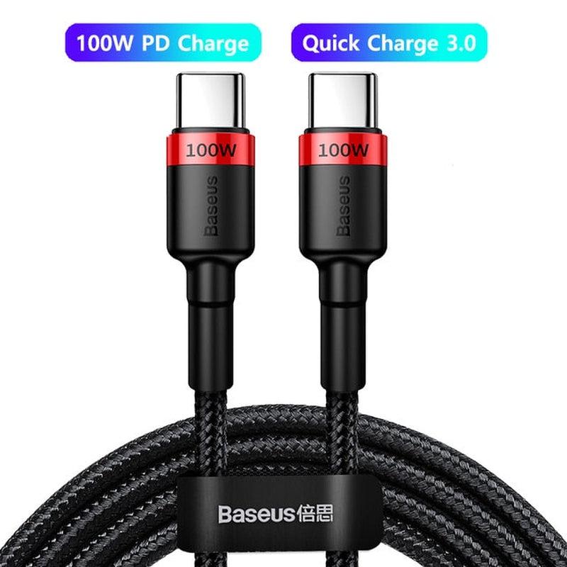 Baseus 100W USB C to USB Type C Cable | Fast Charger Cord for Xiaomi, Samsung, MacBook Pro | USB-C PD Charging Cable