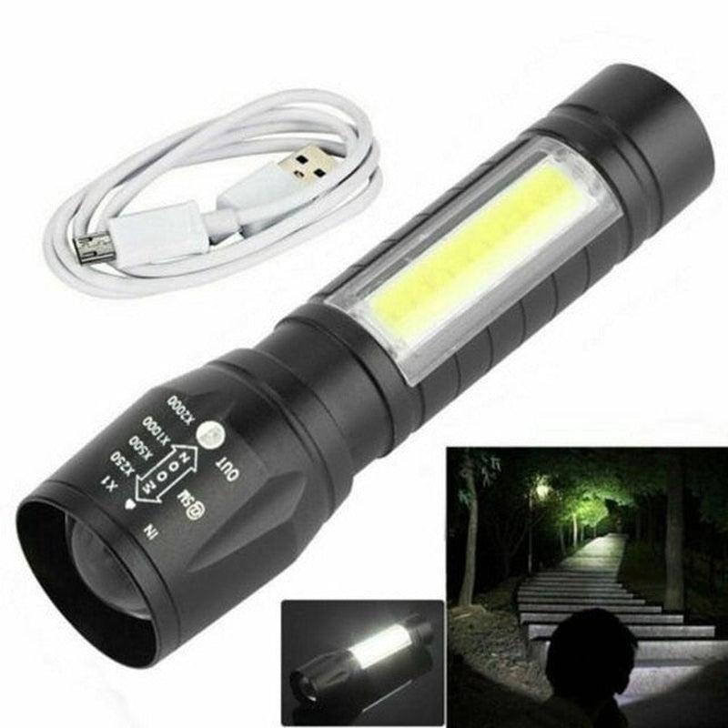 Mini LED USB Rechargeable Flashlight: Powerful & Portable Camping Essential