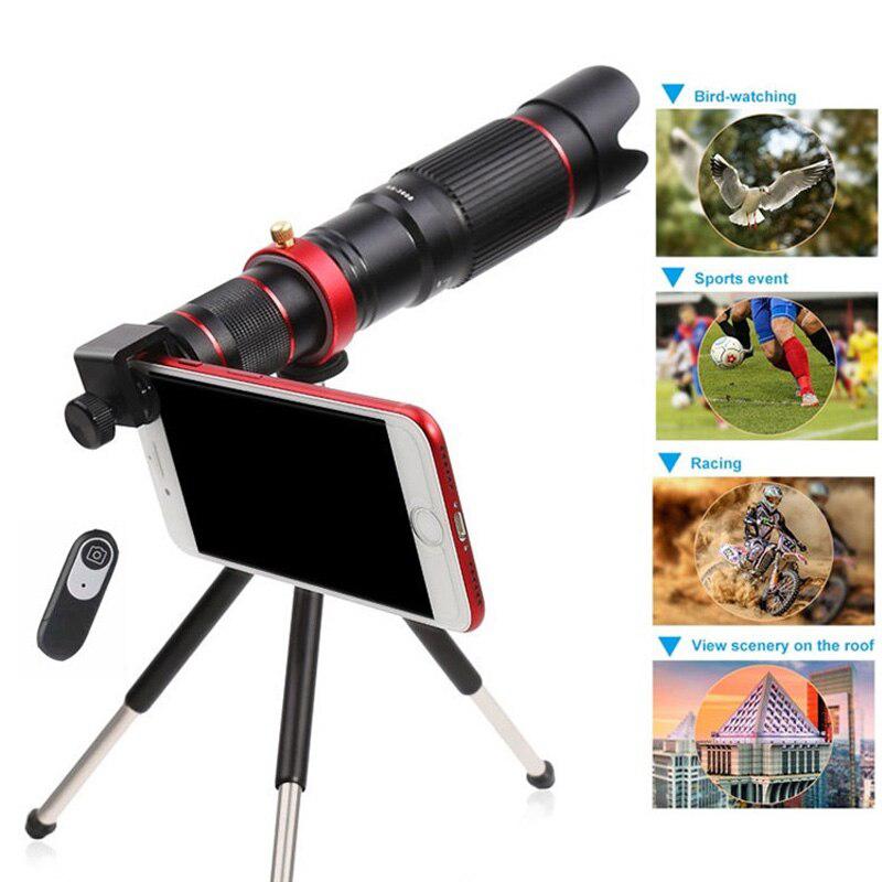 Universal 4K 36x Zoom Mobile Phone Telescope Lens | Telephoto External Camera Lens | iPhone, Samsung, Huawei Compatibility | Manual Focus, Sturdy Construction | Complete Package Included
