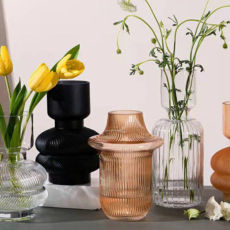 Creative Glass Vase | Geometric Transparent Bottle | Flower Arrangement Hydroponic Accessories | Home Decoration