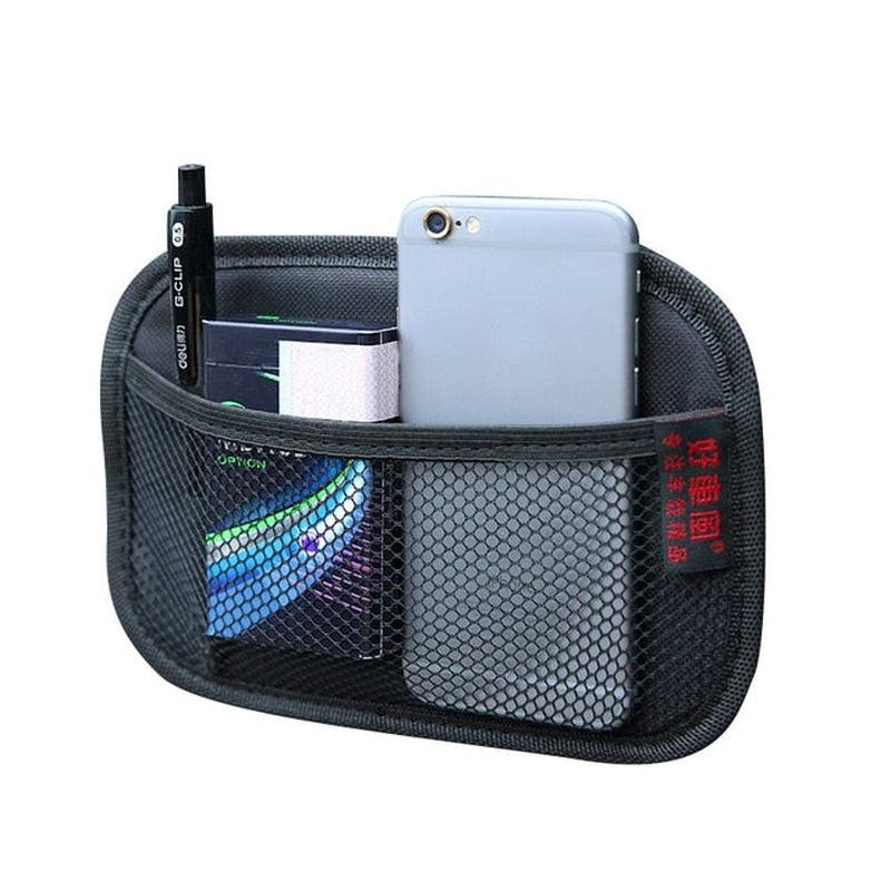 Car Storage Mesh Leather Bag: Oxford Fabric Storage Bag for Phones, Personal Items, and Keys - Best Car Accessories