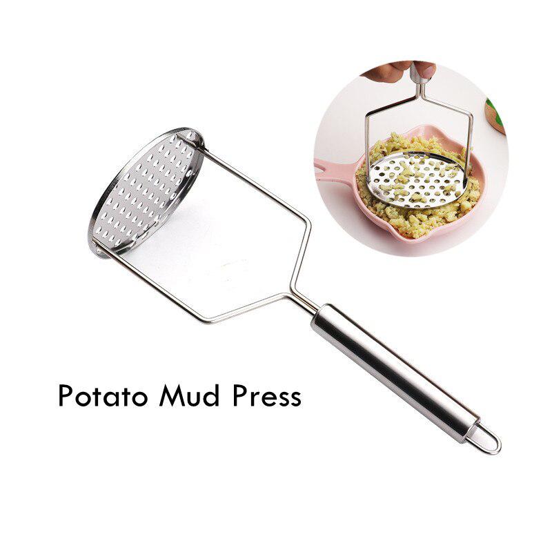 Creative Mud Press Masher | Stainless Steel Potatoes Crusher | Kitchen Gadget Fruit Tools | Puree Juice Maker