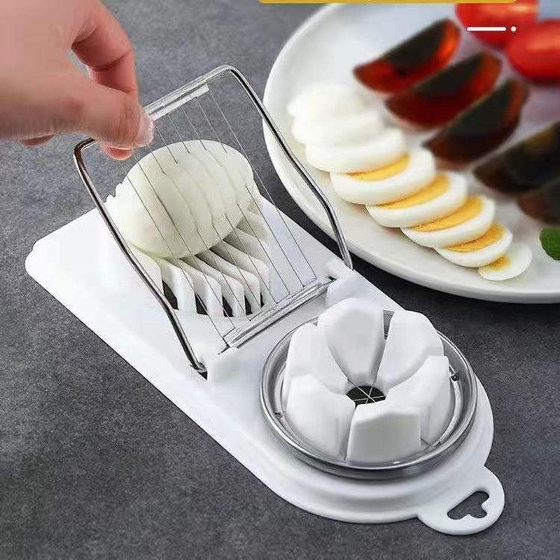 Multifunctional Egg Slicers | Stainless Steel Two-in-One Egg Cutter and Slicer | Kitchen Gadgets