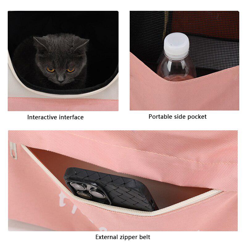 Breathable Pet Carrier Bag for Cats and Small Dogs - Backpack Style Cat Carrying Bag for Hiking, Travel, Camping & Outdoor Adventures