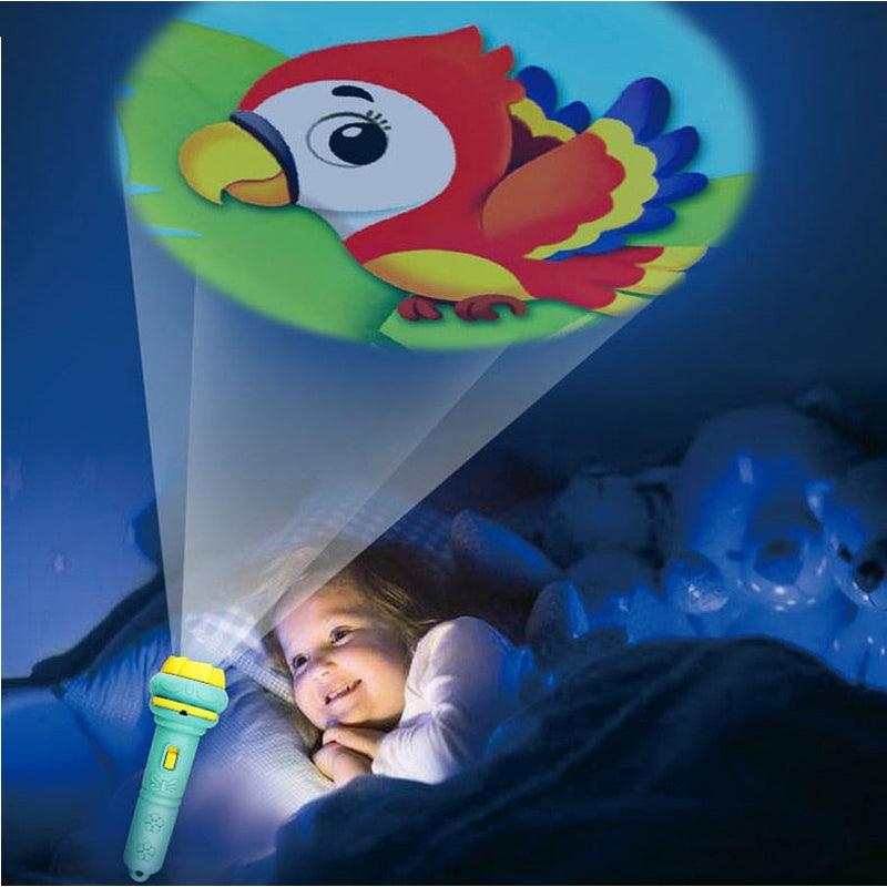 Baby Sleeping Story Book Flashlight Projector Torch Lamp Toy - Early Education Toy for Kids - Perfect Holiday, Birthday, or Xmas Gift - Light Up their World