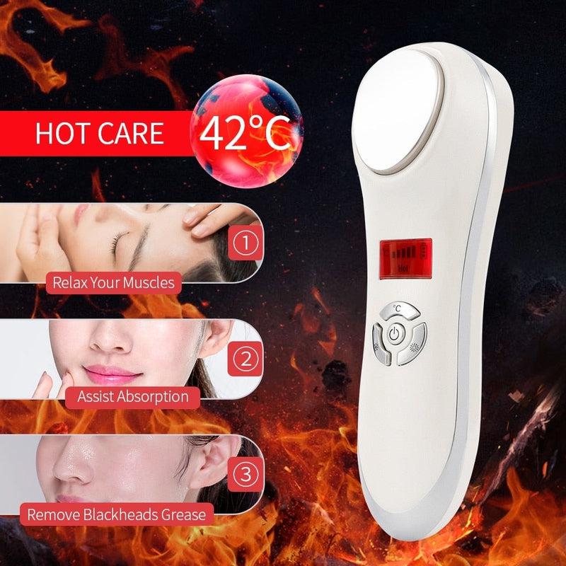 ForeverLily Hot & Cold Vibration Facial Massager - Rejuvenate, Tighten, and Nourish Your Skin | Portable, Cordless & Ergonomic Design