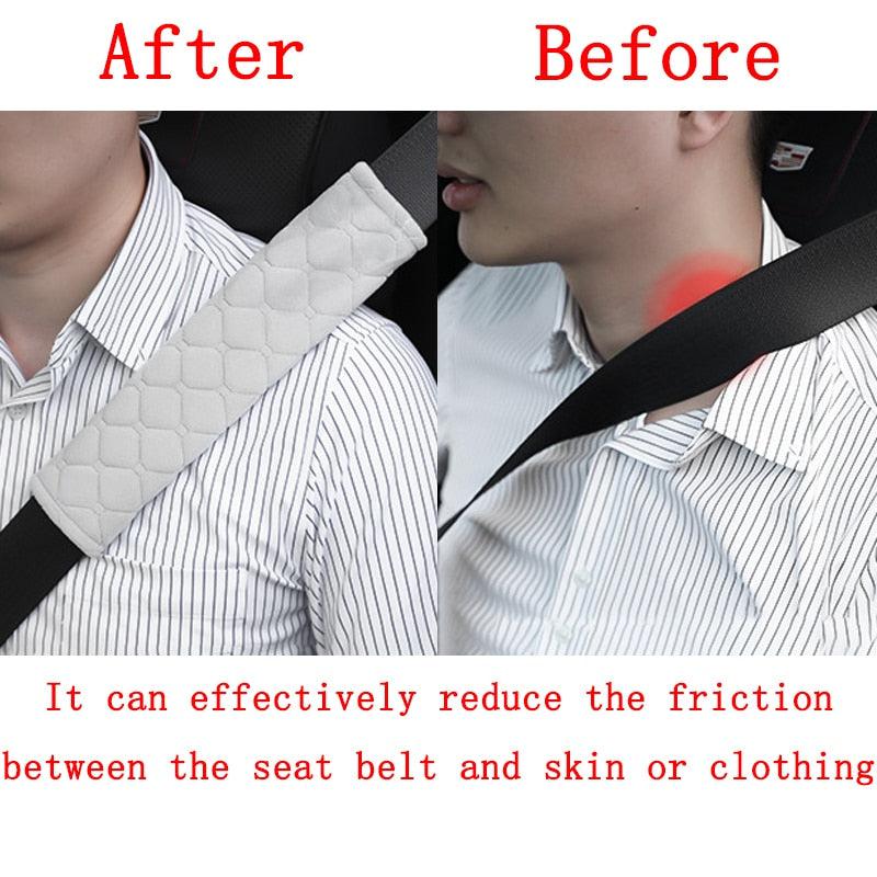 Universal Car Seat Belt Covers - Plush Shoulder Protection for Safety Belts - Interior Accessories in 4 Colors