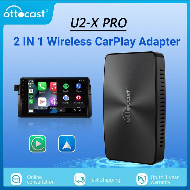 Ottocast U2-X PRO Wireless CarPlay Auto-Connect Car Player Box, IOS Android, Car Tech Accessories