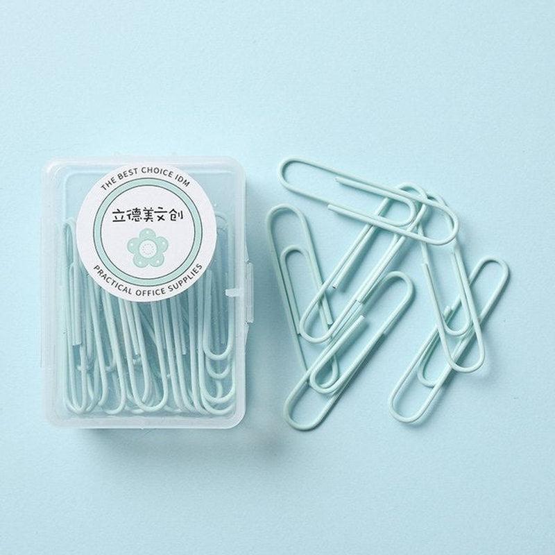 Colorful Metal Paper Clips & Staplers | Assorted Sizes (18mm/50mm) | Office and School Supplies, Stationery Accessories, Memo Clips, Bookmarks