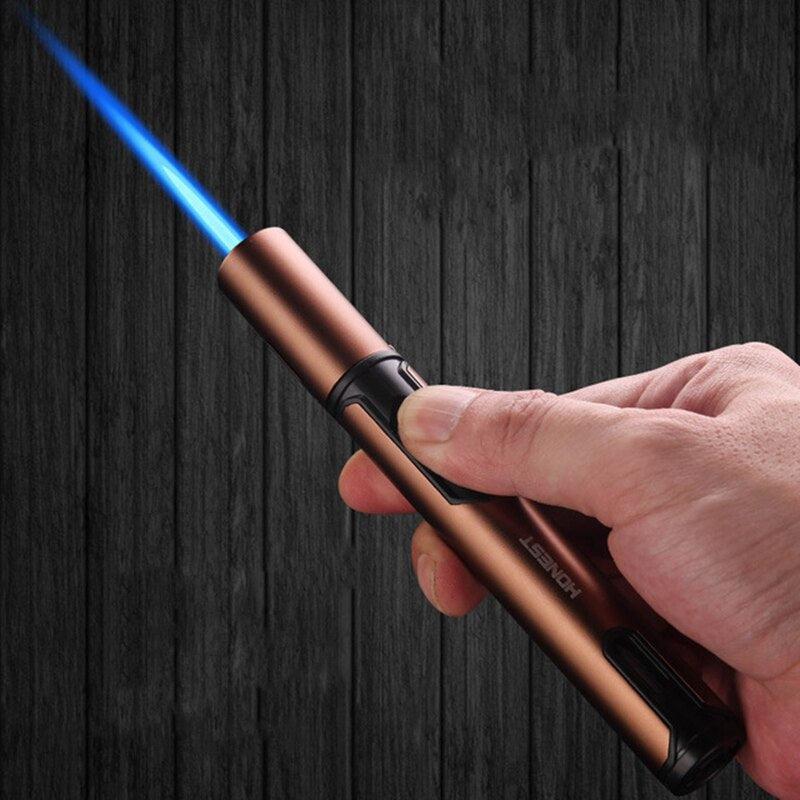 Pen Airbrush Jet Butane Candle Lighter | Turbo Windproof Metal Gas Kitchen Torch | Gadget for Men