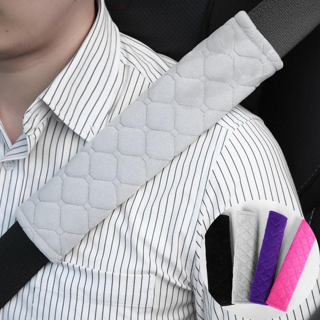 Universal Car Seat Belt Covers - Plush Shoulder Protection for Safety Belts - Interior Accessories in 4 Colors