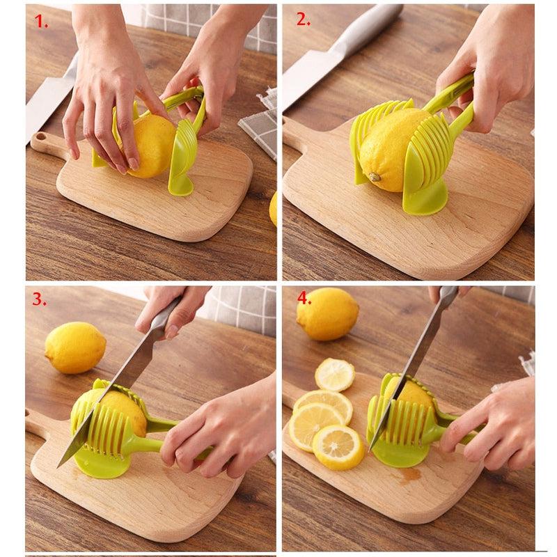 Handheld Tomato Onion Slicer | Multifunctional Fruit and Vegetable Cutter | Kitchen Accessories