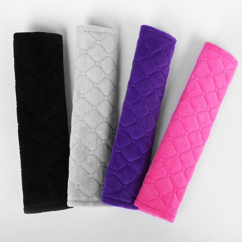 Universal Car Seat Belt Covers - Plush Shoulder Protection for Safety Belts - Interior Accessories in 4 Colors