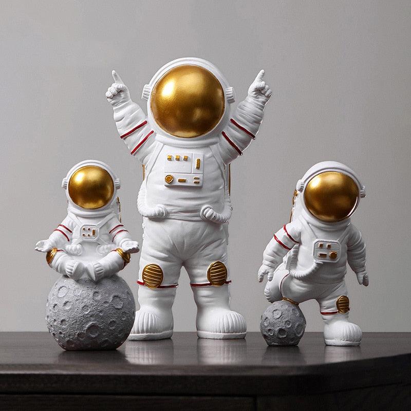 3 Resin Astronaut Figure Statues | Educational Toys Gift | Home Decoration