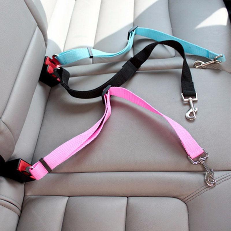 Adjustable Car Seat Belt for Pets | Safety Harness Lead Clip for Travel | Secure and Reliable Traction | Essential Pet Accessory for Car Safety