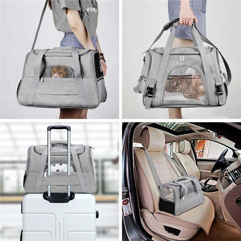 Soft Pet Carriers | Portable, Breathable & Foldable Bags for Cats and Dogs | Travel with Safety & Comfort