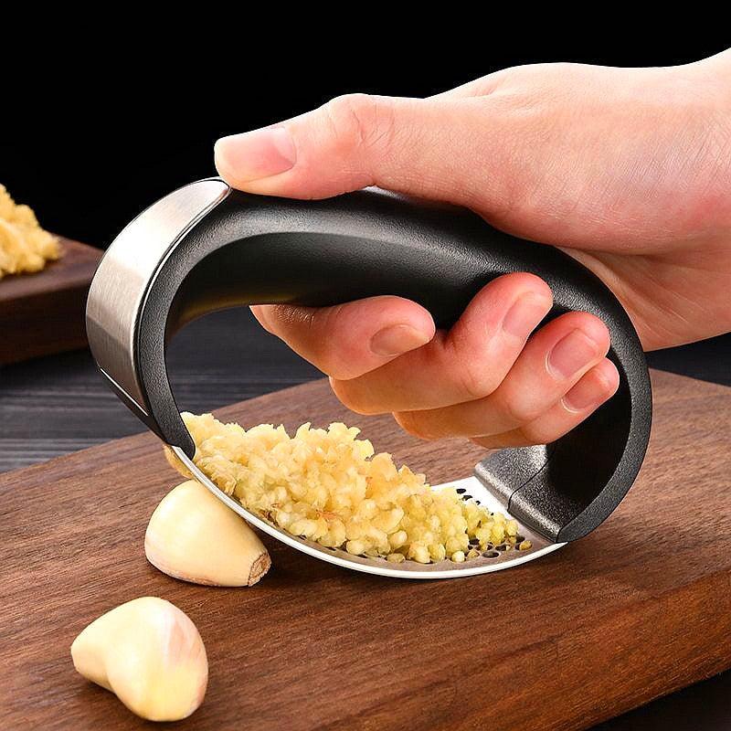 Stainless Steel Garlic Press Crusher | Manual Garlic Mincer