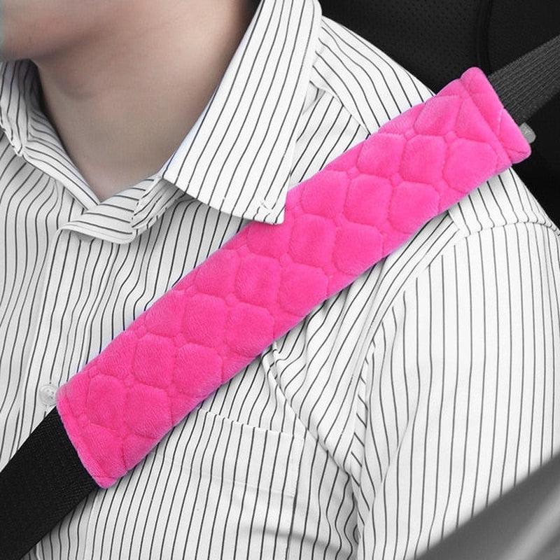 Universal Car Seat Belt Covers - Plush Shoulder Protection for Safety Belts - Interior Accessories in 4 Colors