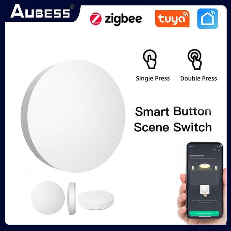 Simplify Smart Home Control with Tuya ZigBee Scene Switch | Multi-Scene Linkage, Wireless Smart Button for Intelligent Home Automation