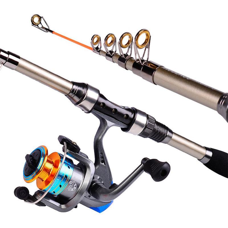 Hot Sale Telescopic Spinning Fishing Rod Reel Set: Full Kit for Bass, Carp, Pike & More!