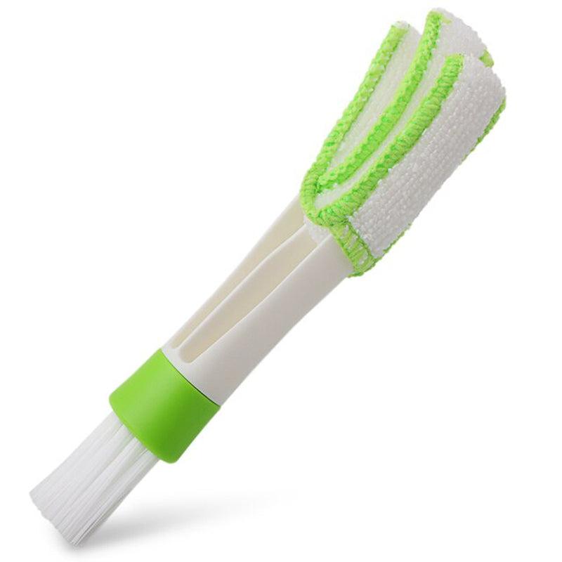 Interior Car Cleaning Brush Double Slider | Portable Air-Conditioner Window Outlet Dust Tools | Decoration 2 in 1 Car Accessories