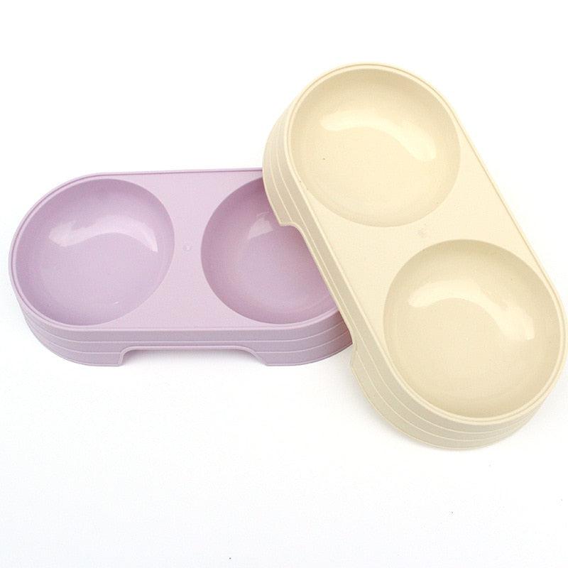 Pet Plastic Bowls | Durable Food & Water Dish Bowl Set for Cats and Dogs | Feeding & Watering Accessories