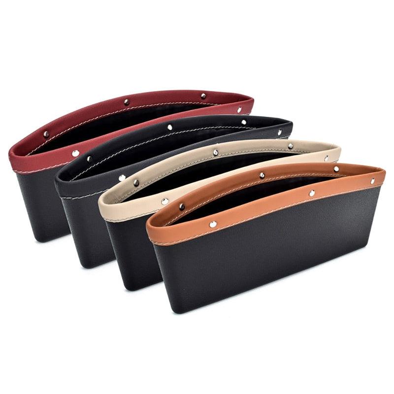 PU Leather Car Seat Gap Pocket Organizer - Multifunctional Storage with Cup, Key, and Phone Holder - Available in 4 Colors