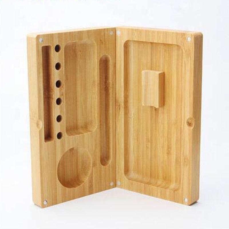 Bamboo Wooden Rolling Tray | Folding, Magnetic & Eco-Friendly | Your Essential Weed Smoking Companion