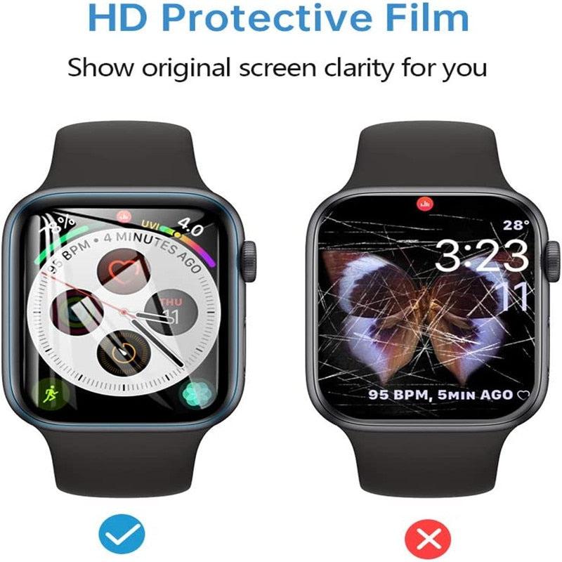 Screen Protector Clear Full Protective Film for Apple Watch - Compatible with Apple Watch 8, 7, 6, SE, 5, 4 | Multiple Size Options | Enhanced Protection for iWatch