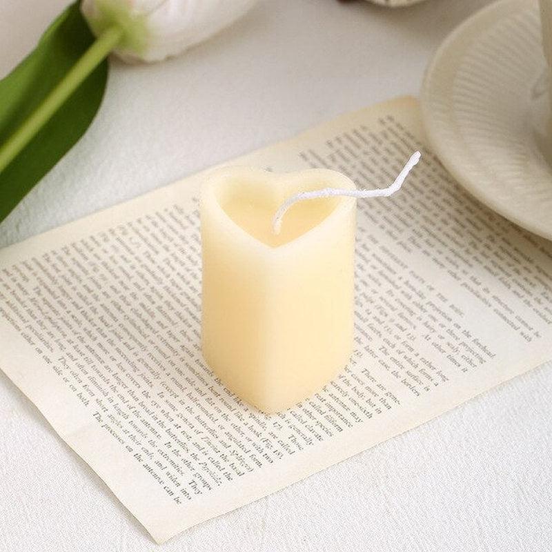 Colorful Heart-Shaped Candles | Decorative Household Aromatherapy Luxury Fragrance Candles Made of Soy Wax