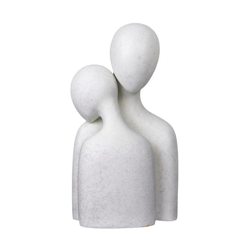 Nordic Minimal Couple Sculpture | Modern Mini Ornament for Living Room Decoration & Home Office Desk Accessories