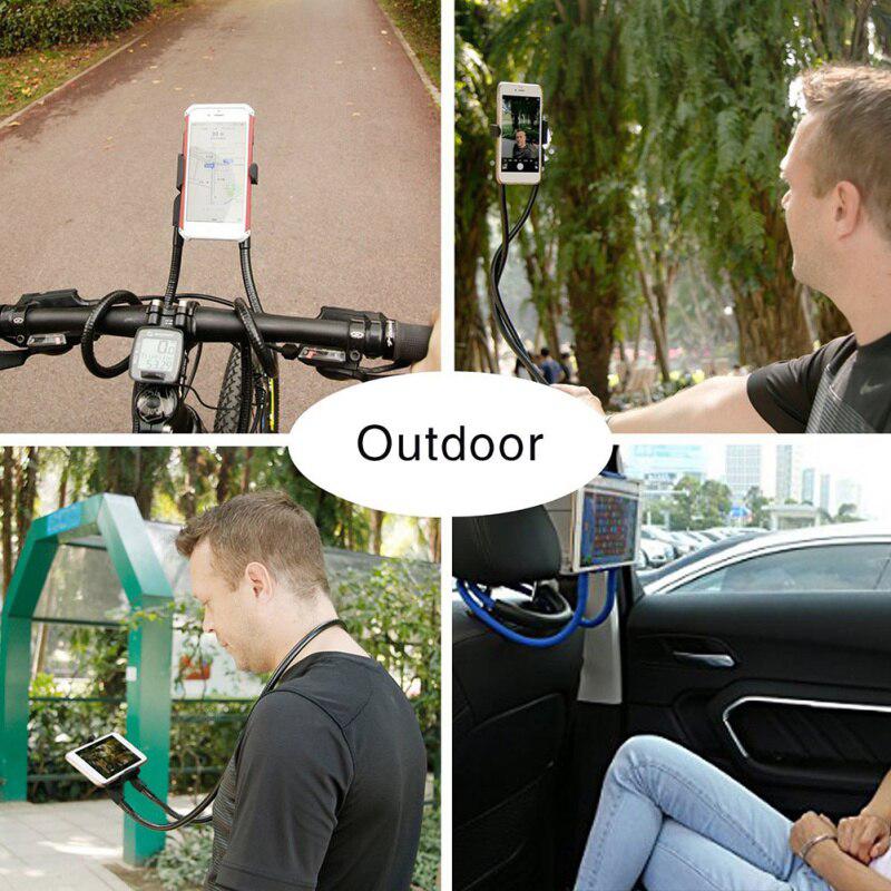 Flexible Neck Mobile Phone Holder - 360° Adjustable Stand for iPhone 13 and More
