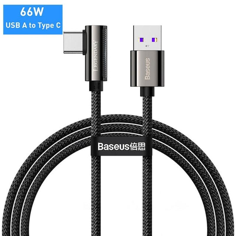 Baseus PD 100W/66W USB-C Cable - High-Speed Charging and Data Cable for Xiaomi, Samsung, Huawei, and Tablets