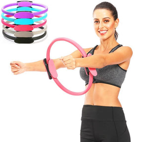 Yoga Fitness Ring Circle | Pilates Resistance Elasticity Exercise Equipment | Home Gym Workout Accessories for Women and Girls