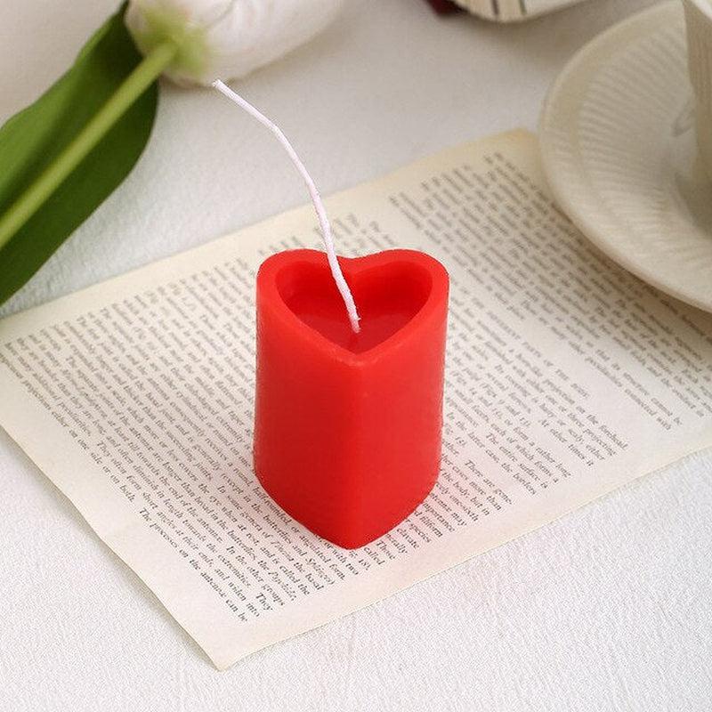 Colorful Heart-Shaped Candles | Decorative Household Aromatherapy Luxury Fragrance Candles Made of Soy Wax